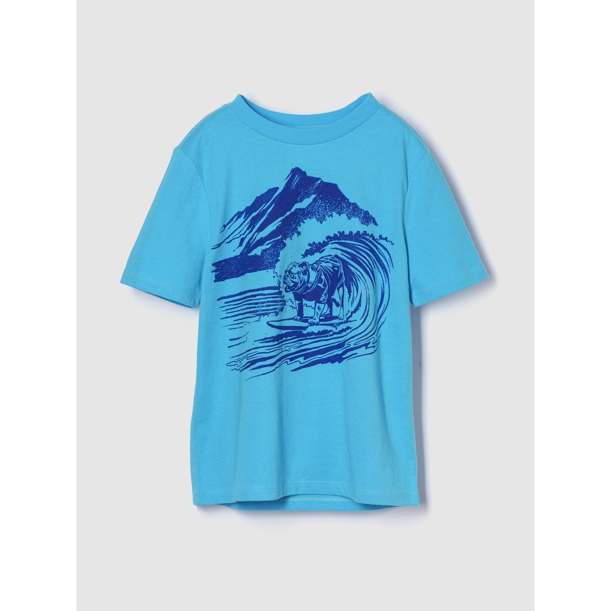 GAP - Polera Niño Bulldog Manga Corta Azul Gap