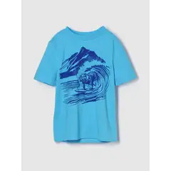 GAP - Polera Niño Bulldog Manga Corta Azul