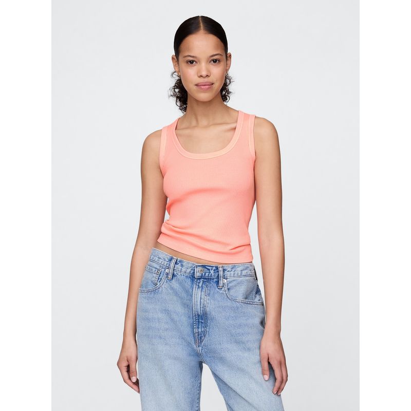 GAP - Polera Mujer Scoop Sin Manga Café Gap