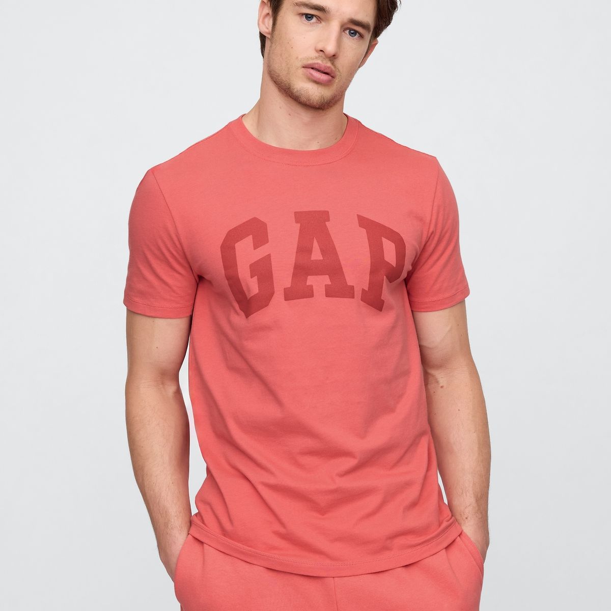 GAP - Polera Hombre Logo Manga Corta Rosado Gap