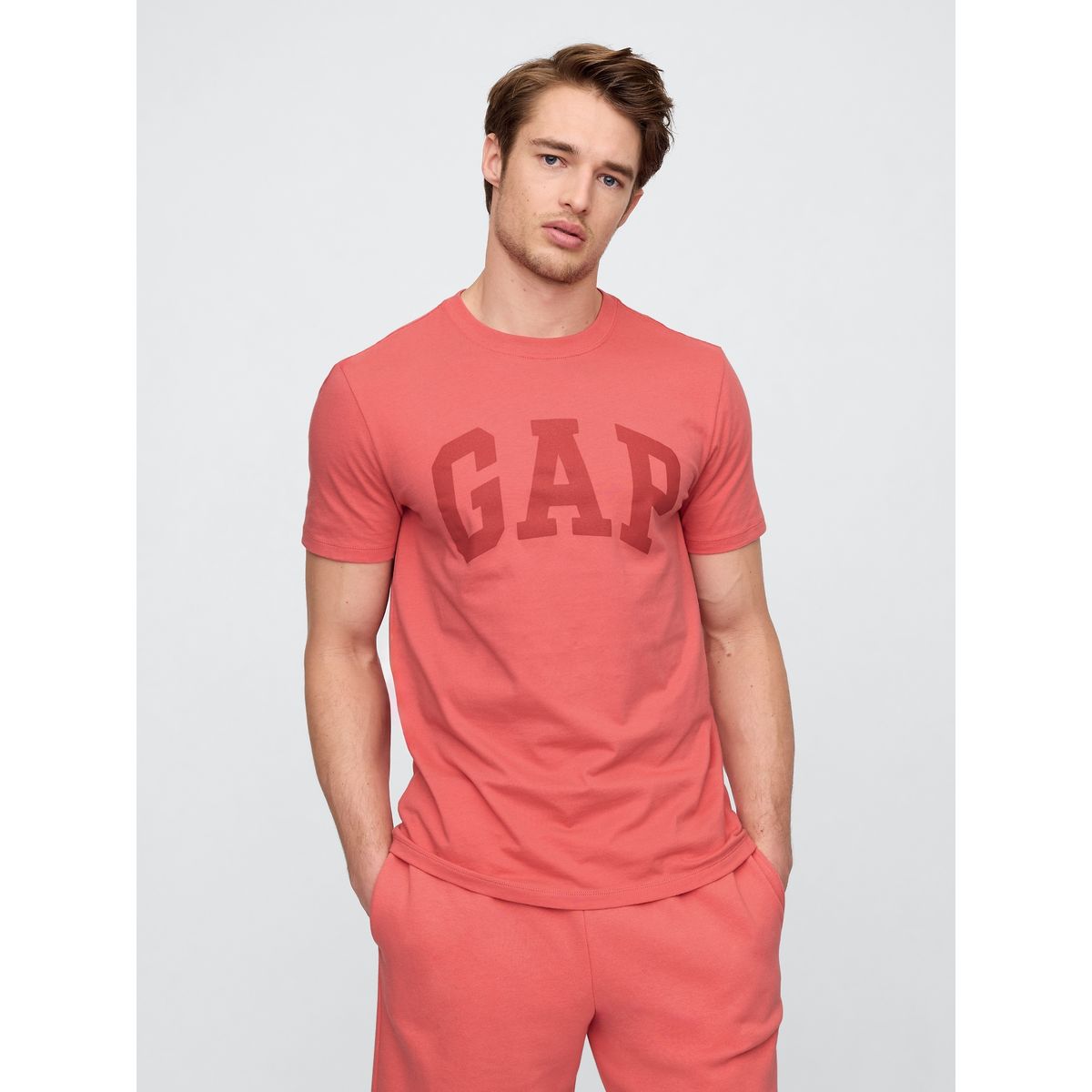 GAP - Polera Hombre Logo Manga Corta Rosado Gap