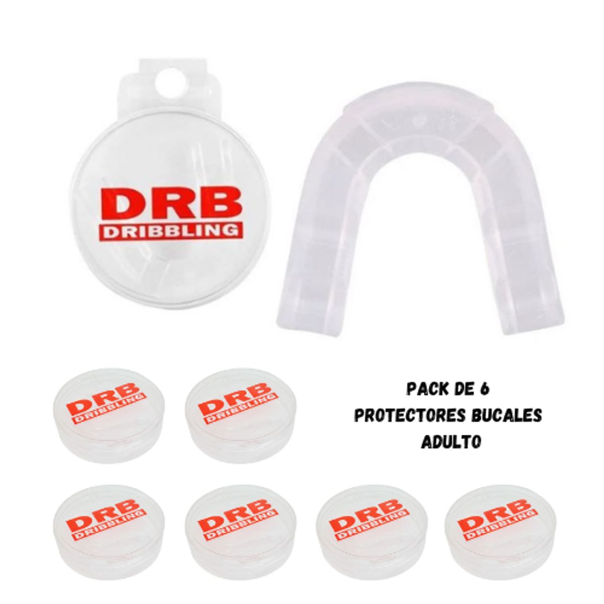 GENERICO - SET DE 6 PROTECTORES BUCALES ADULTO