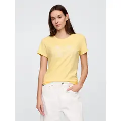 GAP - Polera Mujer Classic Manga Corta Amarillo