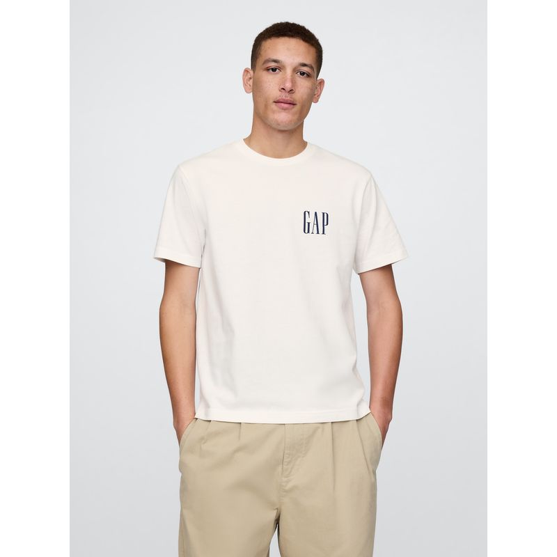 GAP - Polera Hombre Logo 90S Manga Corta Blanco Gap