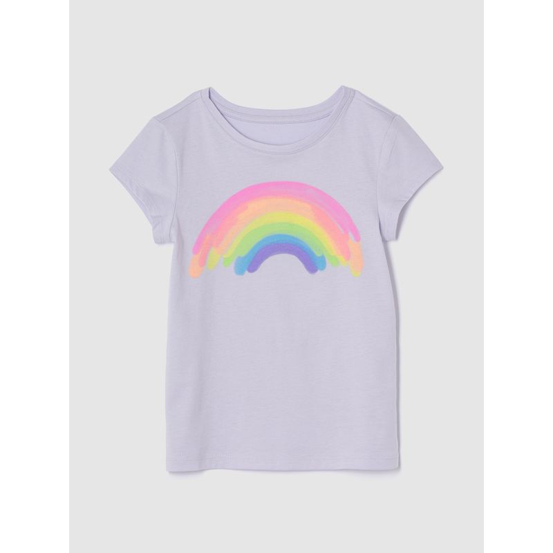 GAP - Polera Niña Rainbow V25 Manga Corta Multicolor Gap