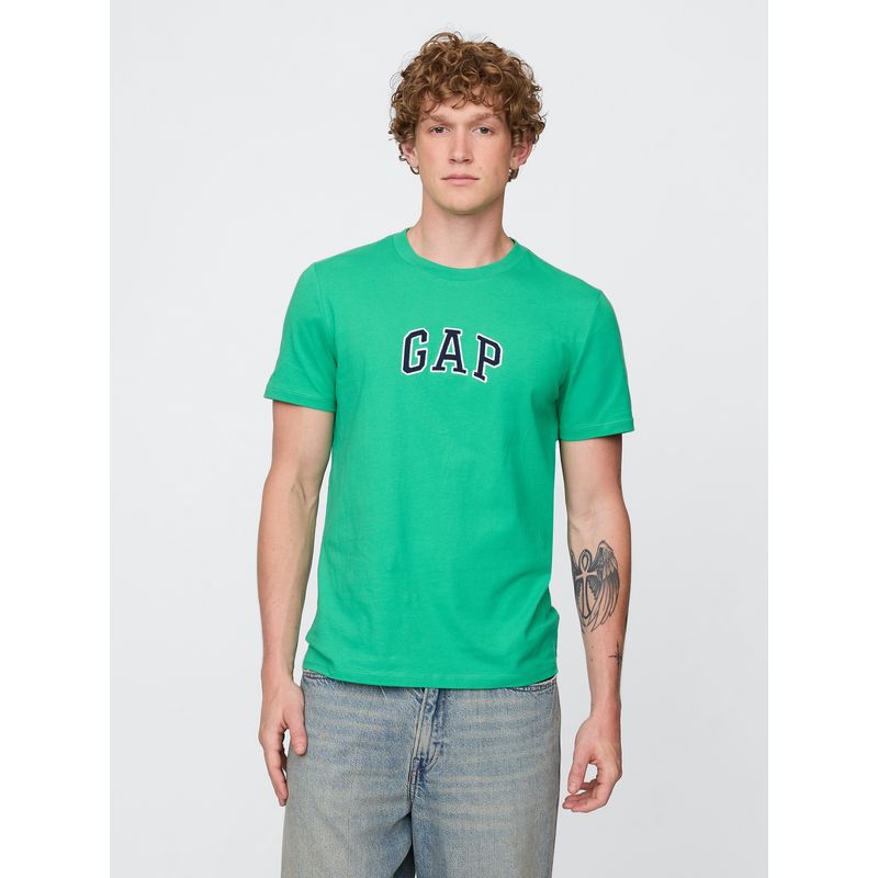 GAP - Polera Hombre Logo Medium Manga Corta Verde Gap