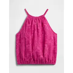 GAP - Polera Niña Gasa Halter Sin Manga Rosado