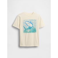 Polera Niño Shark Manga Corta Beige