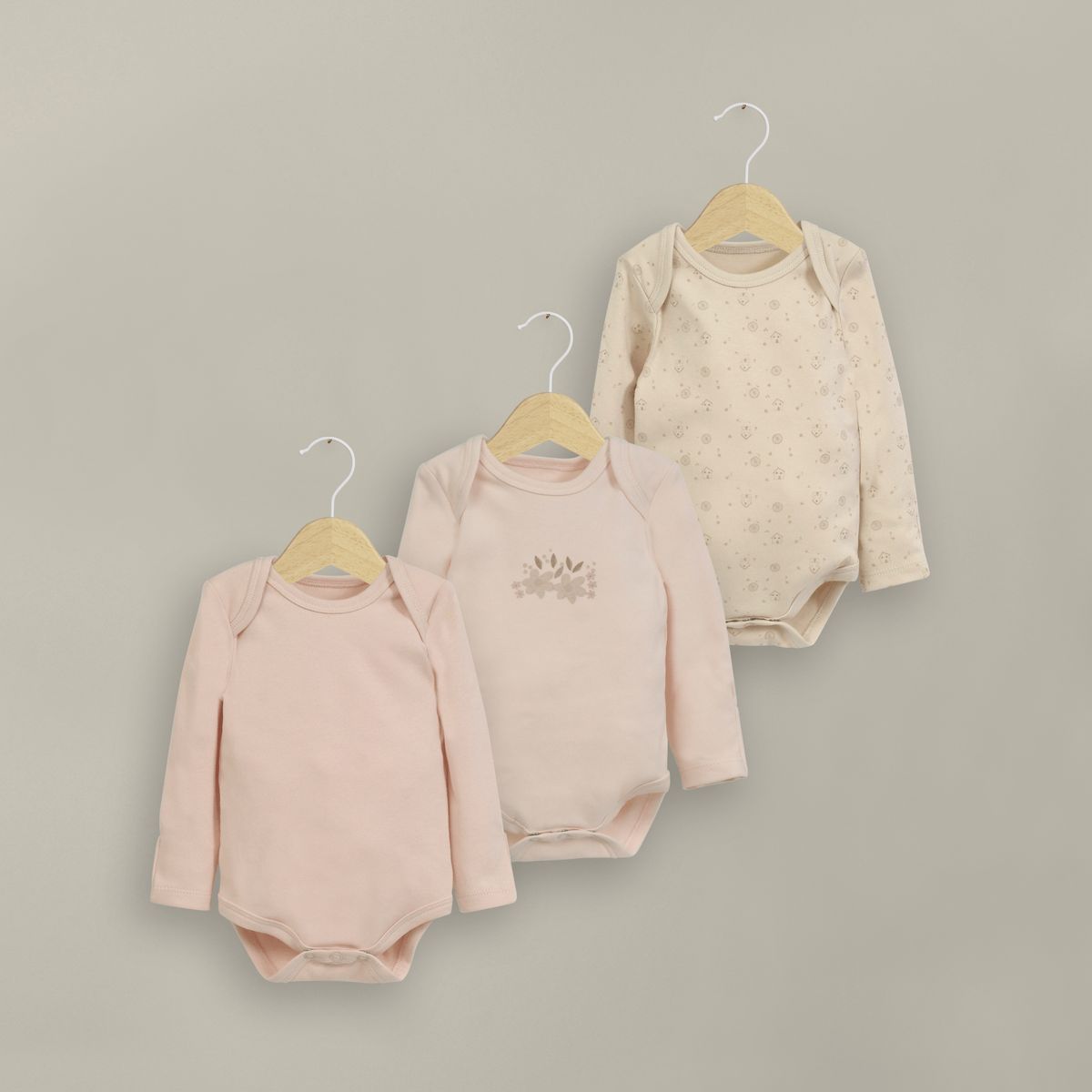 OPALINE - Pack bodies Beige de Bebé 40619