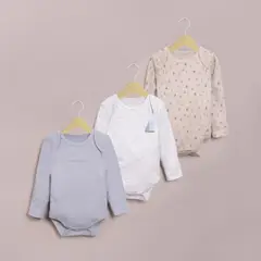 OPALINE - Pack bodies Beige de Bebé 40621