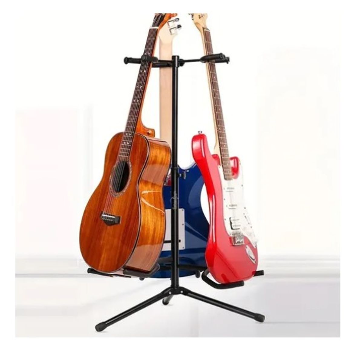OFERTABKN - Atril Triple Soporte Para 3 Instrumentos De Cuerda Guitarra