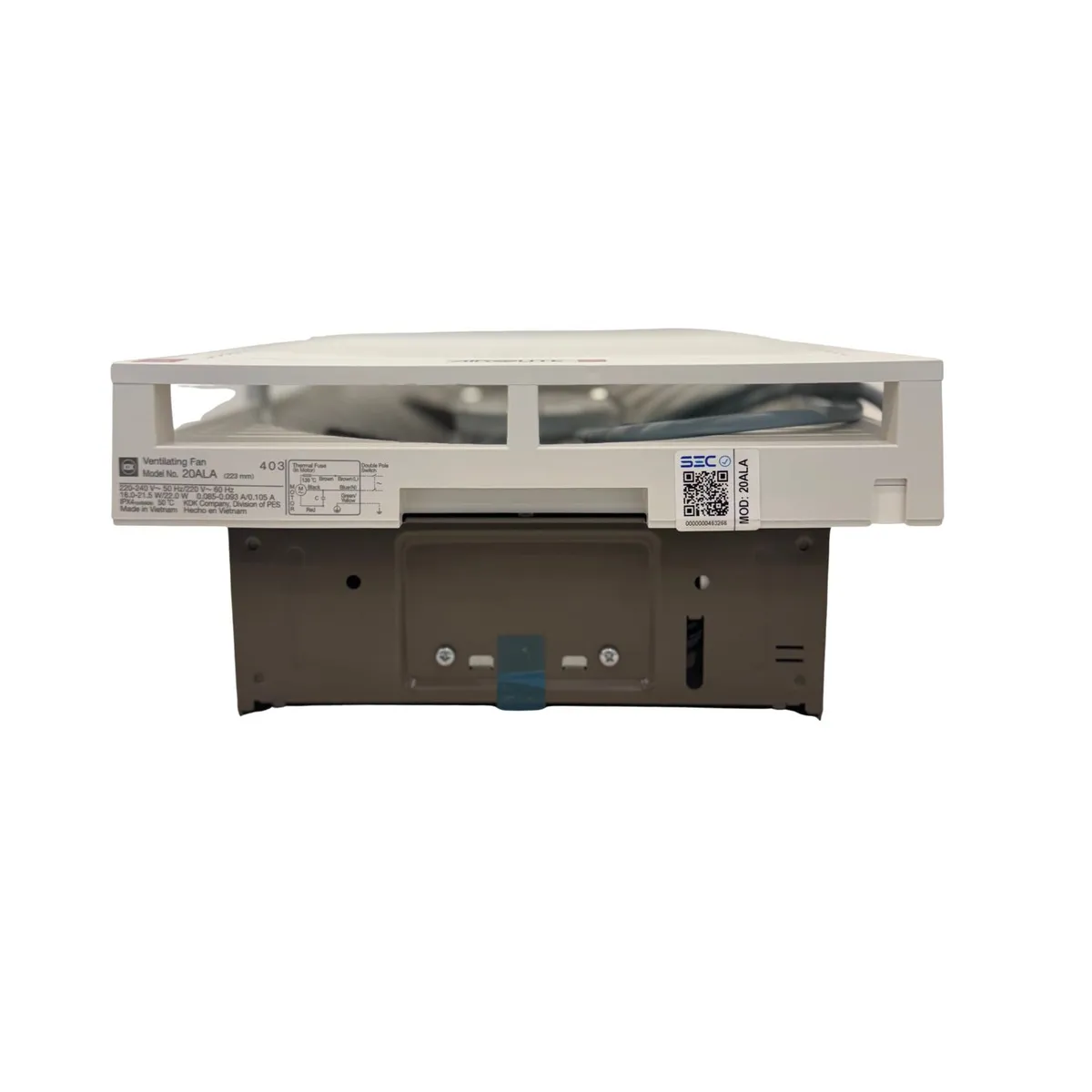 EXTRACTOR DE AIRE KDK 20ALA 8 CUADRADO REJ INTERIOR, marca AIROLITE - Foto 2