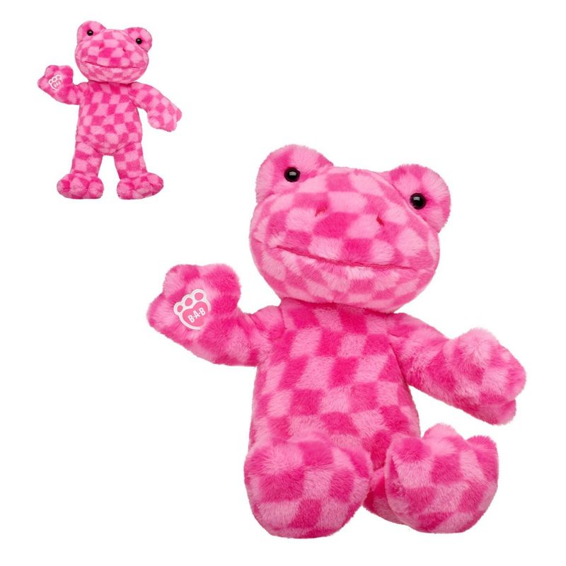 BUILD A BEAR - PELUCHE RANA ROSA CUADROS BUILD-A-BEAR