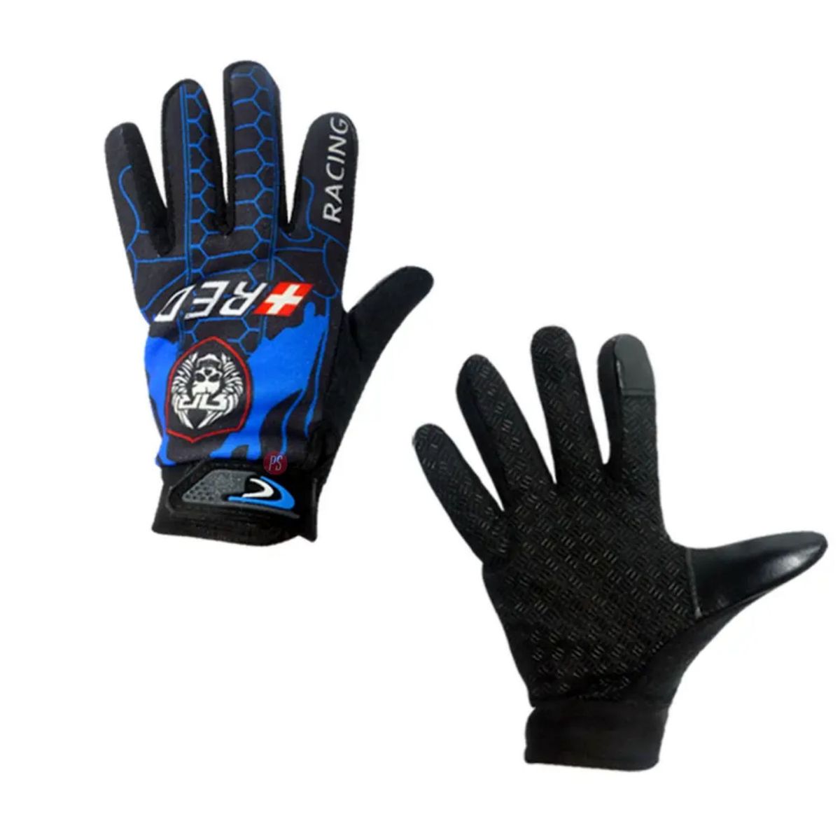 PUNTO STORE - Guantes Deportivos Para Moto Con Agarre Diseño Azul - PS