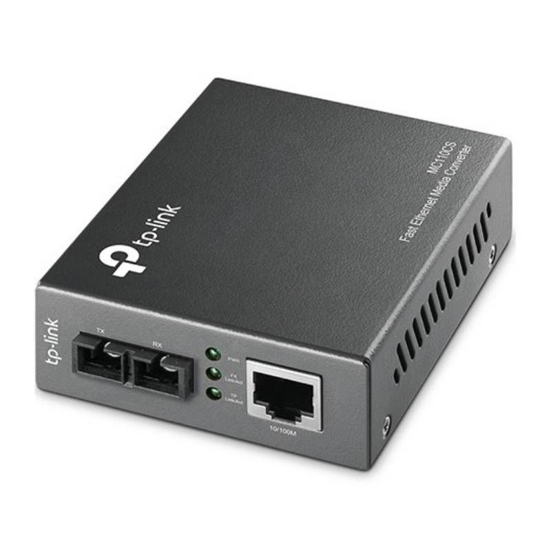 TP LINK - Convertidor DE Medios DE Fibra Gigabit 10100 100mbps - Negro