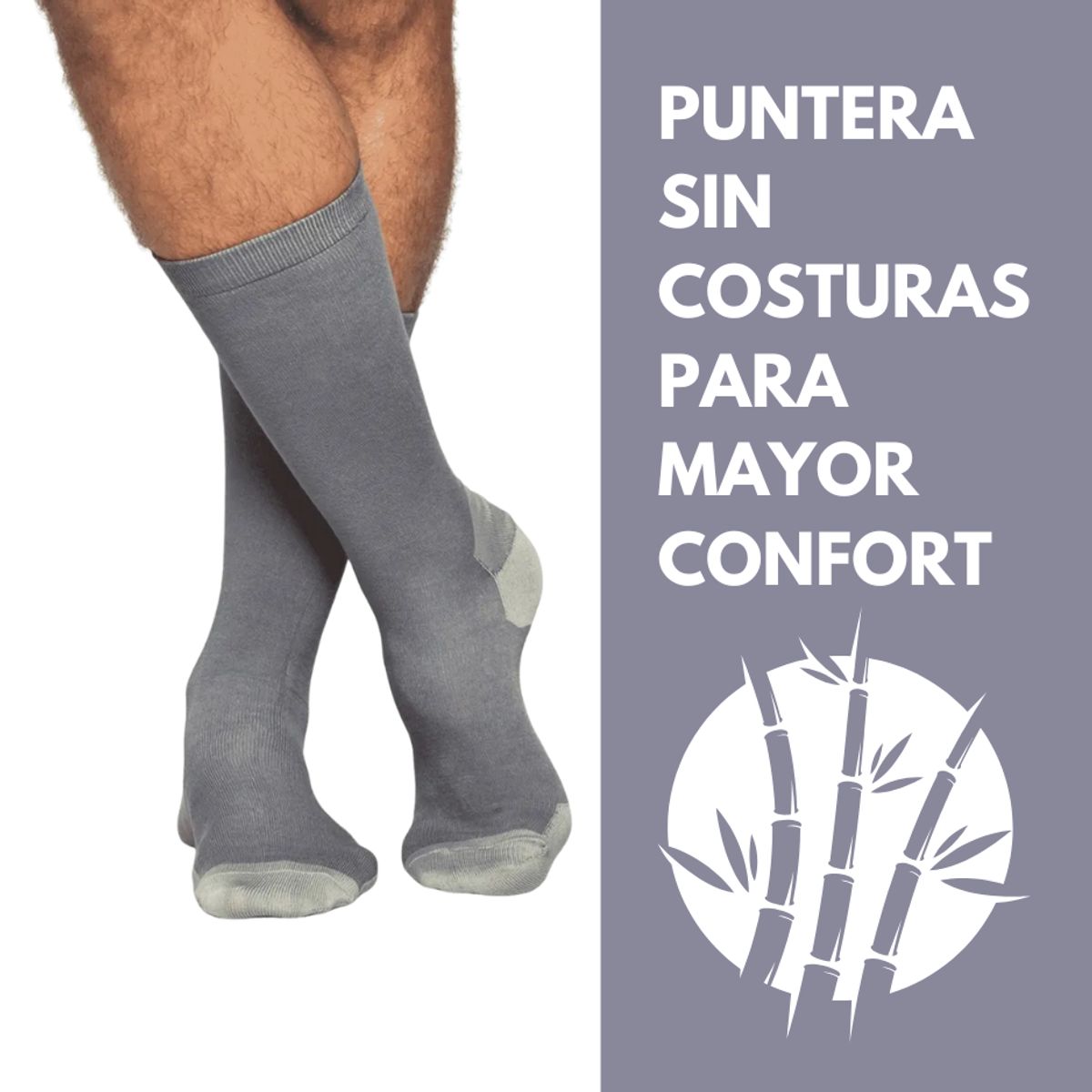 GARSIL - Pack 3 Calcetin Hombre D Cobre Y Bambu Diabetico Sin Costura