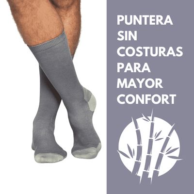 Imagen 2 del producto Pack 3 Calcetin Hombre D Cobre Y Bambu Diabetico Sin Costura