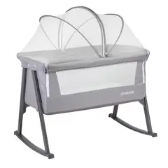 BEBESIT - Cuna Moisés Balancín con Mosquitero Gris