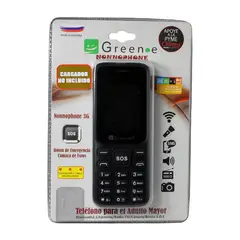 GREEN E - Celular Teléfono Móvil Senior 3g Nonnophone 3.0 + chip entel