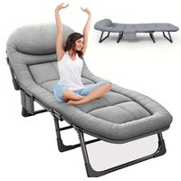 Cama Portátil Funcional – 6 Ajustes de Altura, Plegable y Reforzada