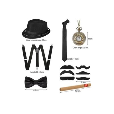 Imagen 2 del producto Set De Disfraz Fiesta De Gatsby 12 Piezas Para Hombre De Los Años 20