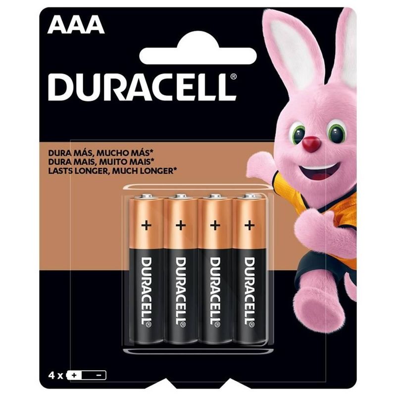 DURACELL - Pila Duracell Alcalina CB AAA x4