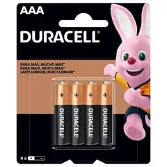 DURACELL - Pila Alcalina CB AAA x4