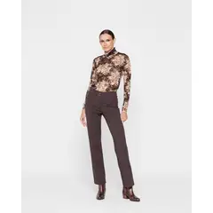 LUDOVICA - Polera Mujer Orquidea Dorado