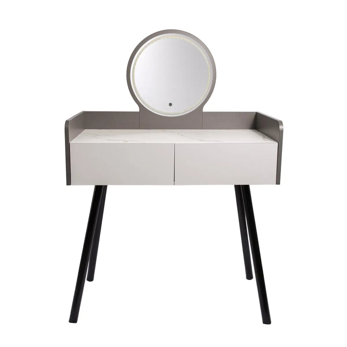 ITAHOME - TOCADOR MAQUILLAJE MADERA + ESPEJO LUZ LED ELOISA