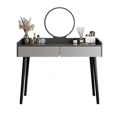 ITAHOME - TOCADOR MAQUILLAJE MADERA + ESPEJO LUZ LED ELOISA