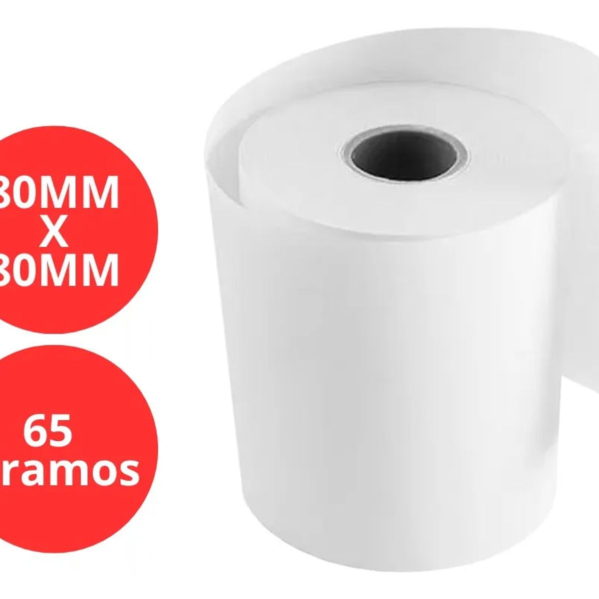 DBLUE - Rollos Térmicos 80x80 mm Papel Térmico De 65 g 5 Unidades