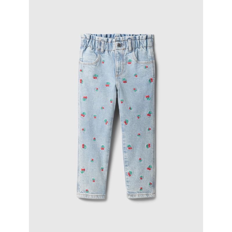 GAP - Jeans Toddler Niña Mom Paperbag Embroidered Multicolor Gap