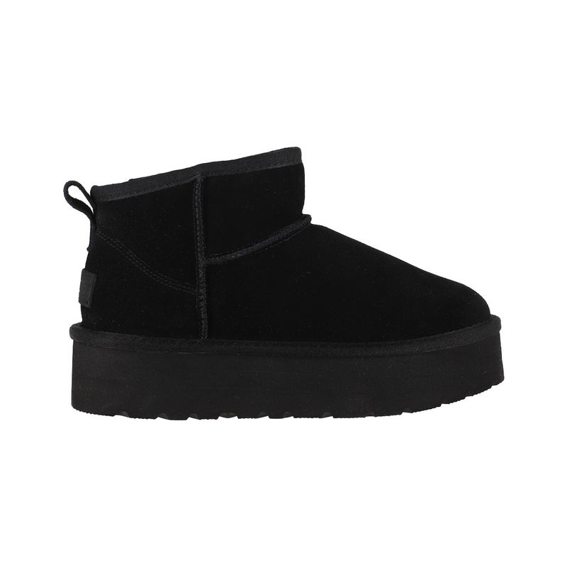 BAMERS - Botas Mujer Bamers Blast Mini Plataforma Cuero Negro