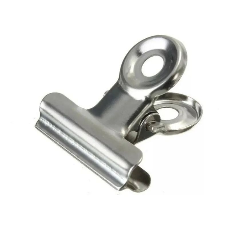 GENERICO - Pinzas Aprieta Papel Binder Clip De Acero Cromado 7.5 cm