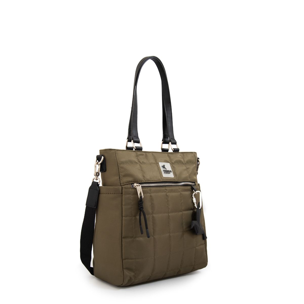 TRINUS - Cartera tote shopping belina grande verde oliva