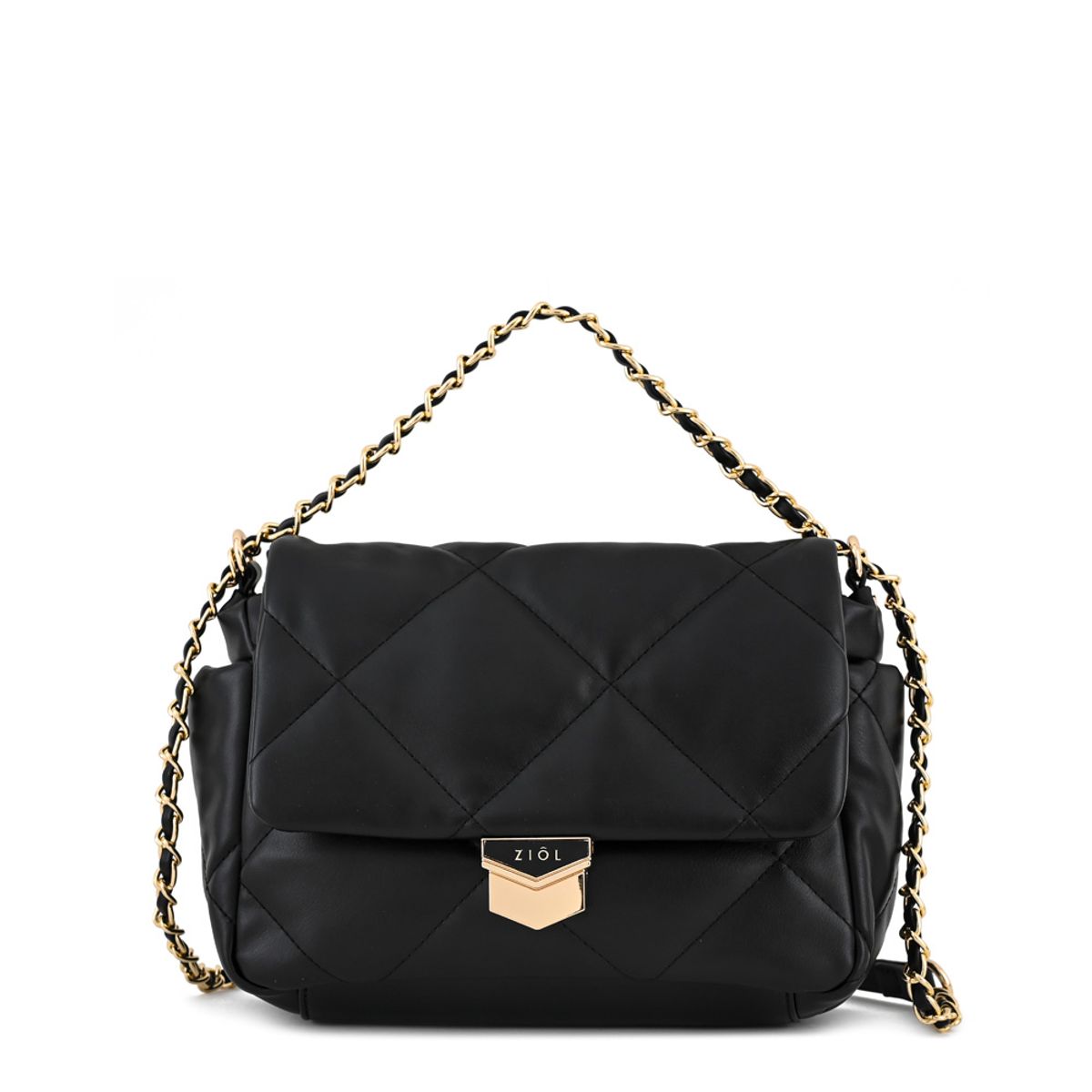 ZIOL - Cartera bandolera con tapa liesel pequeña negro