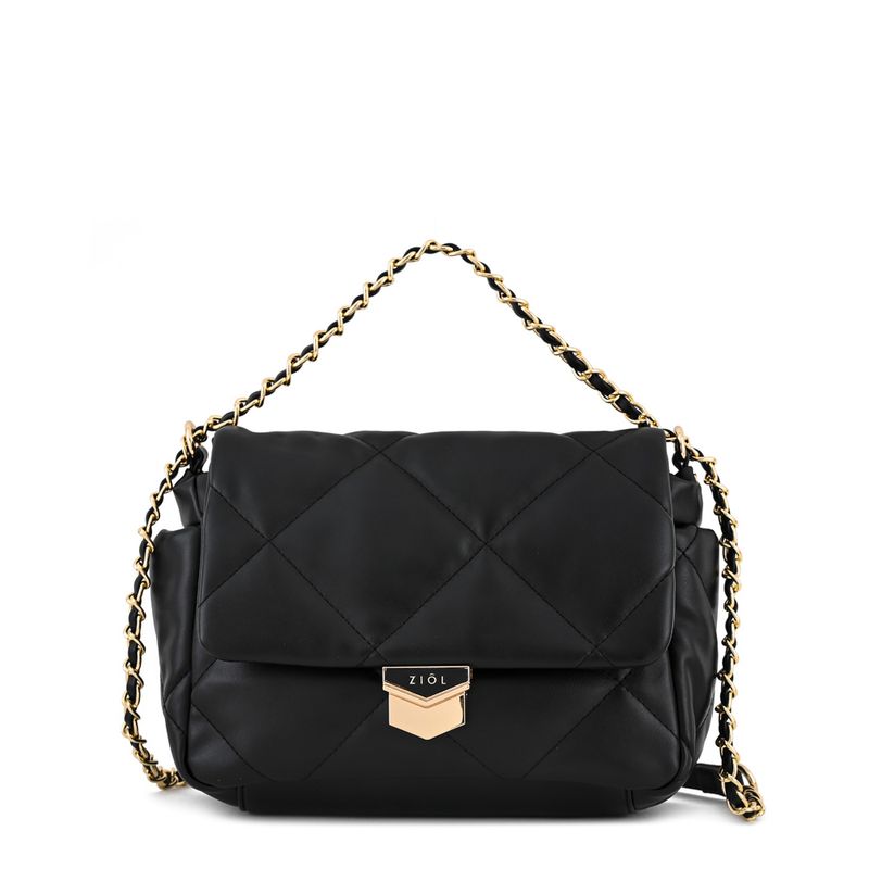 ZIOL - Cartera bandolera con tapa pequeña liesel negro