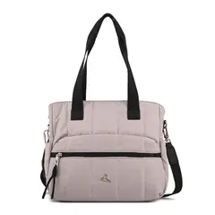 TRINUS - Cartera Dos Asas grande lizel blanco crudo