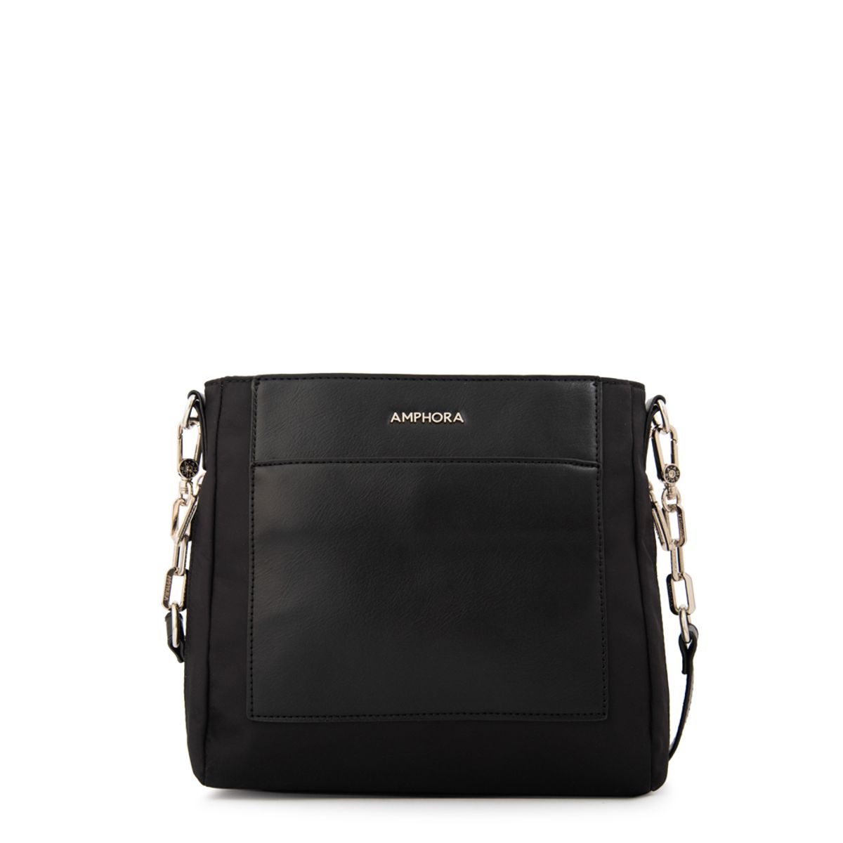 AMPHORA - Cartera bandolera madrid mediana negro especial