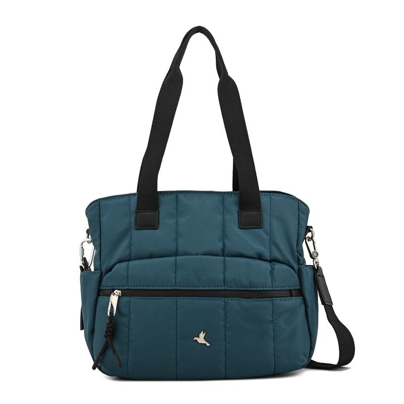 TRINUS - Cartera Dos Asas grande lizel petroleo oscuro