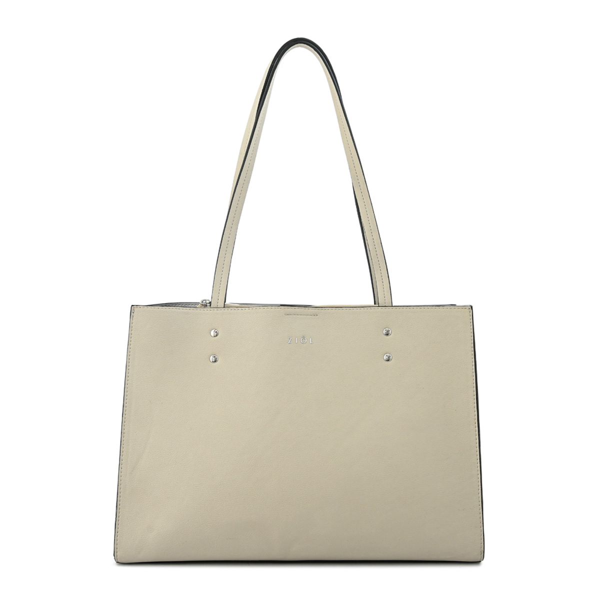 ZIOL - Cartera tote tres divisiones harley mediana blanco crudo
