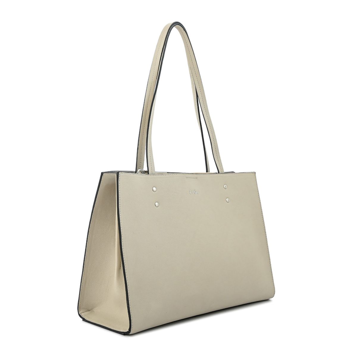ZIOL - Cartera tote tres divisiones harley mediana blanco crudo
