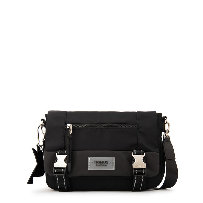 TRINUS - Cartera Bandolera mediana dania negro