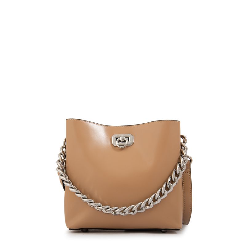 AMPHORA - Cartera Bandolera pequeña pequeña sofia beige oscuro