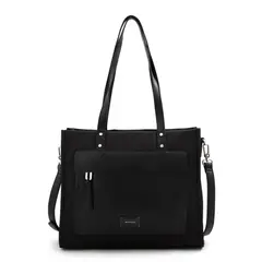 AMPHORA - Cartera tote mediana praga negro