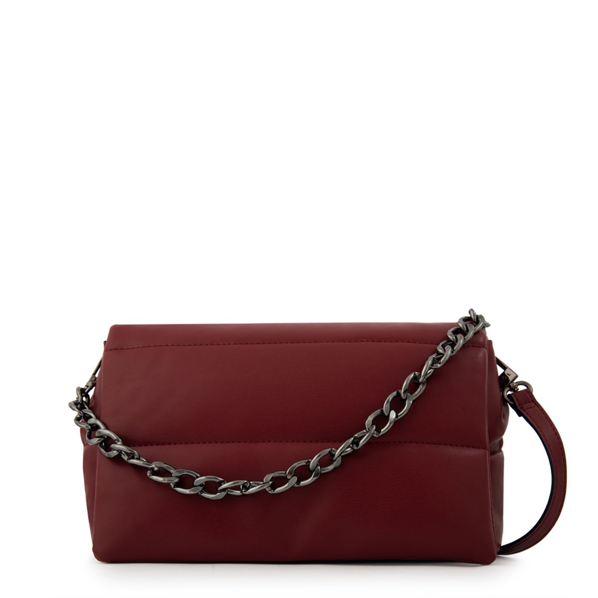 ZIOL - Cartera bandolera con tapa silvi mediana rojo oscuro