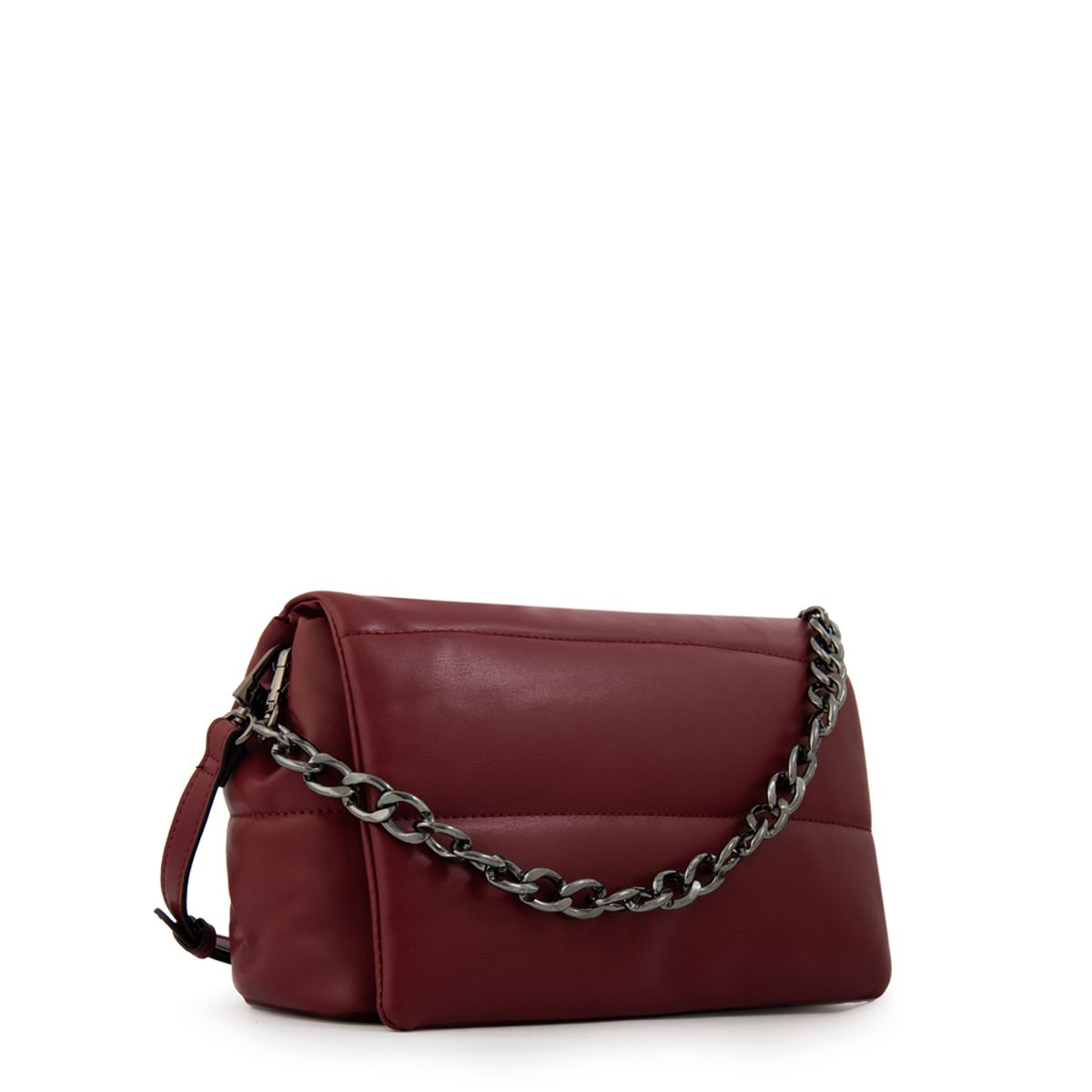 ZIOL - Cartera bandolera con tapa silvi mediana rojo oscuro
