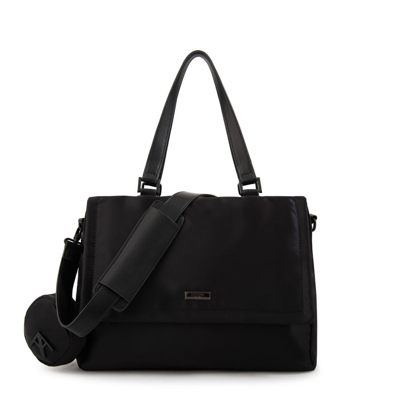 AMPHORA - Cartera Dos Asas porta notebook grande bogart negro