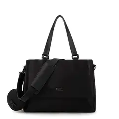 AMPHORA - Cartera Dos Asas porta notebook grande bogart negro