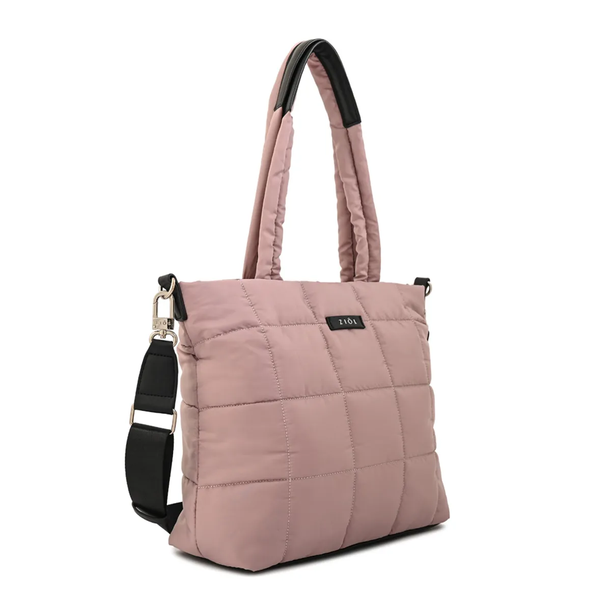 ZIOL - Cartera tote nacha mediana rosa viejo